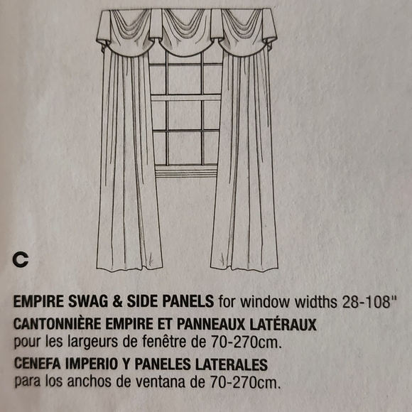 Custom window treatment "Home Dec in a Sec" McCalls sewing patterns #M5675, NEW! - Picture 11 of 14